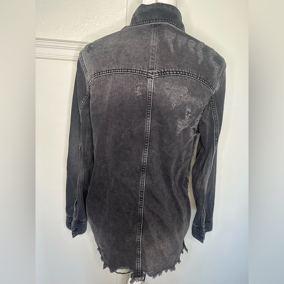 Free People Moonchild Denim Shirt Jacket size XS - Picture 6 of 12